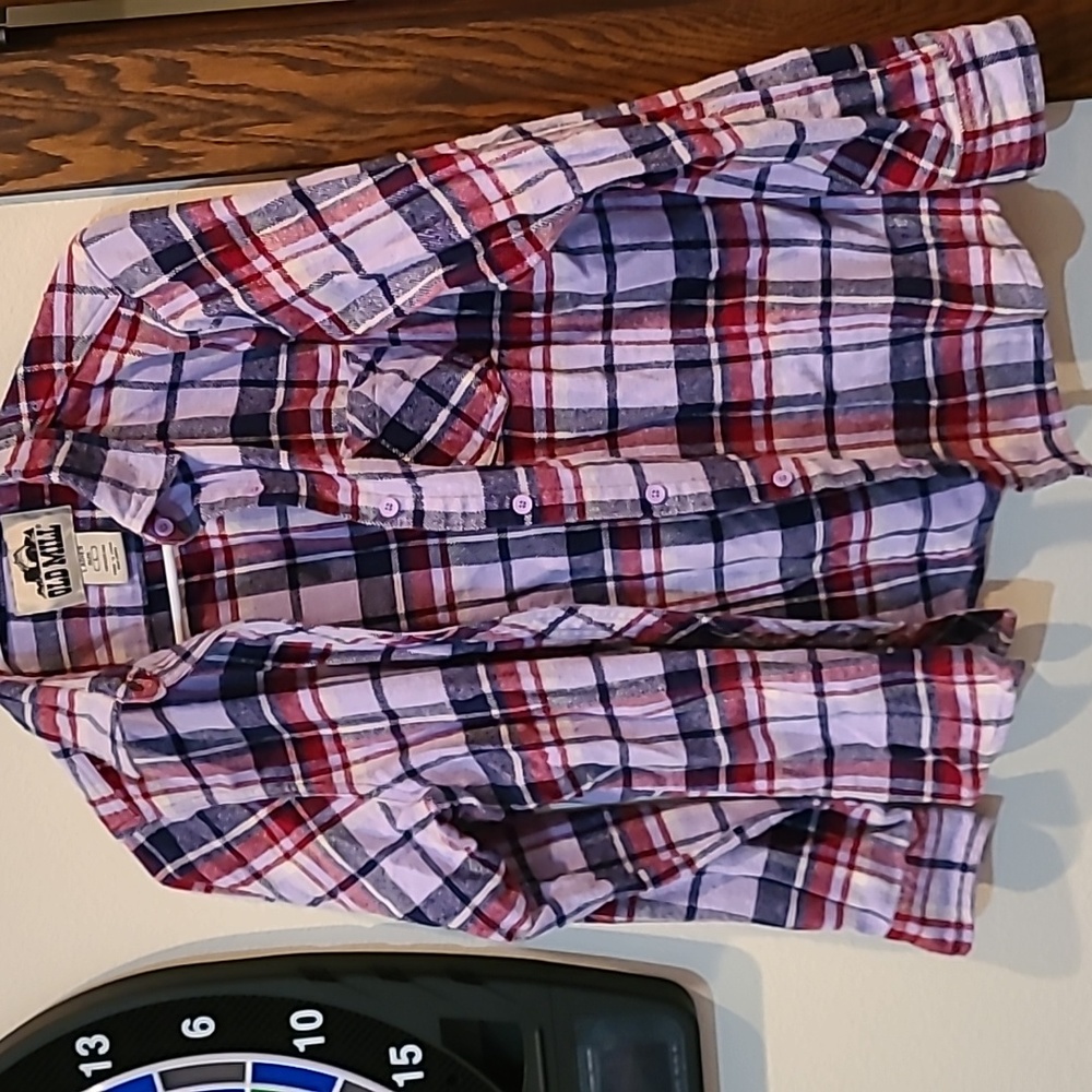 Ladies Plaid Button Up